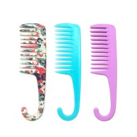 Plastic Hair Head To Comb Wide Tooth Parting Professional Hair Comb Lice Straightening